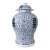 Large Vintage Blue & White Double Happiness Porcelain Ginger Jar With Lid – 18” Chinoiserie Temple Jar For Sale