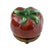 Juicy ripe Porcelain Tomato with bright Green leaves opens in the center to display the hand written Hallmark ("Limoges...