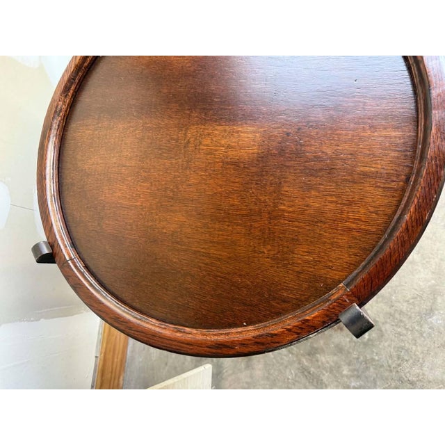 Brown Antique Early 20th Century Revertable Coaching, Campaign or Butlers Tray Table For Sale - Image 8 of 12