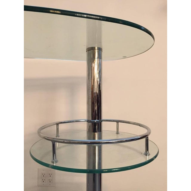 Mid-Century Modern Mid Century Modern Chrome and Glass Dry Bar For Sale - Image 3 of 8