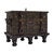 A powerful and architecturally striking 17th century Spanish Baroque iron-mounted dowry chest, or arca de novia, retaining...