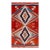 1930s Red Small Antique Tribal Geometric Native American Navajo Flat Weave Rug For Sale