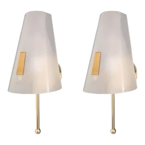 1960s Midcentury Shade Sconces, a Pair