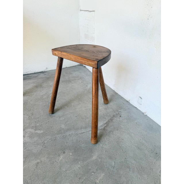 Oak Tripod Stool, 1950 For Sale - Image 9 of 18