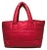 Contemporary Chanel Red and Navy Puffy Leather Cocoon Tote Bag For Sale - Image 3 of 7