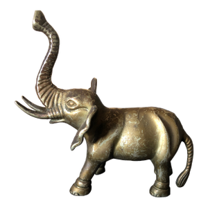 Vintage Brass Elephant Statue