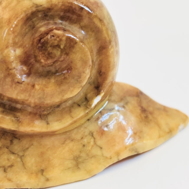 Vintage Alabaster Snail For Sale - Image 9 of 11