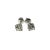 14 Karat White Gold Diamond Stud Earrings - 2 Pieces For Sale - Image 4 of 9