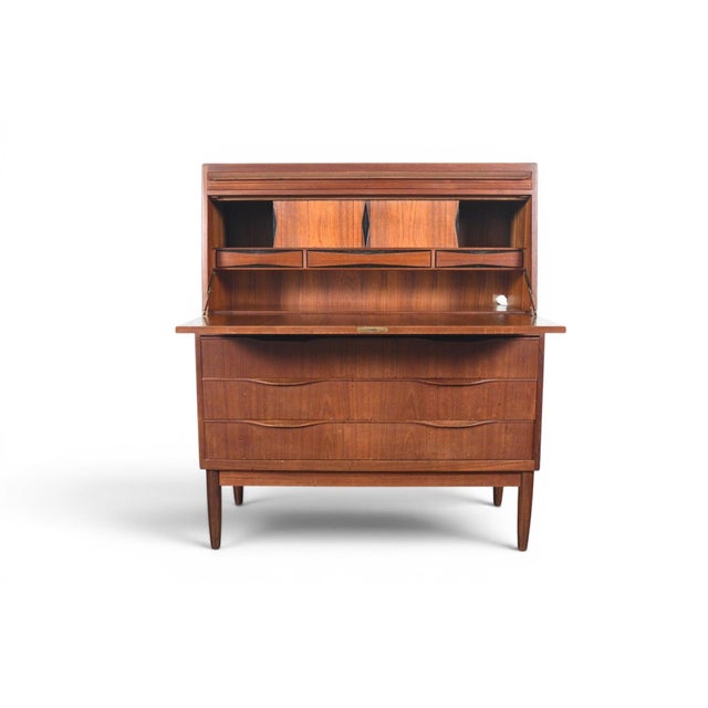 Mid 20th Century Erling Torvits Secretary Desk in Teak #2 For Sale - Image 4 of 11