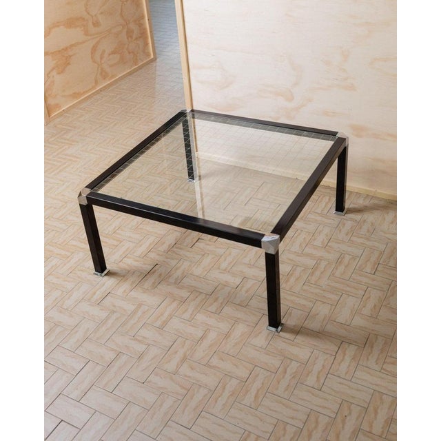 Vintage Side Table in Checkered Glass and Chrome-Plated Metal, Italy, 1980s For Sale - Image 5 of 11