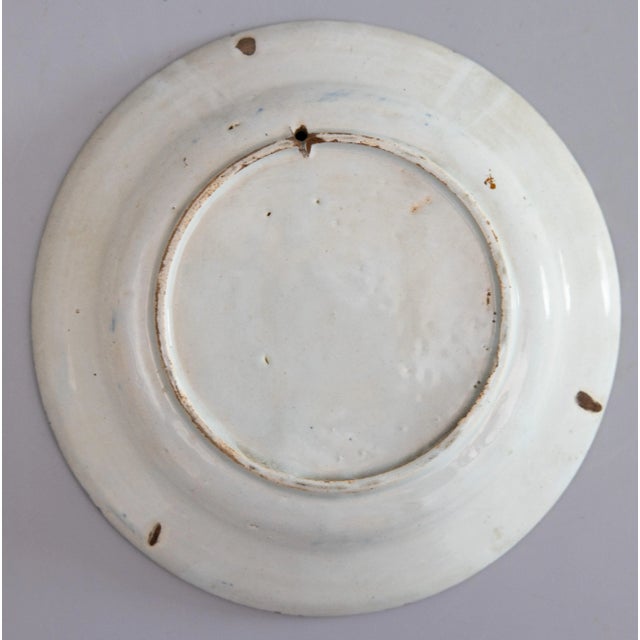 18th Century Petite Dutch Delft Faience Chinoiserie Plates - a Pair For Sale - Image 9 of 9