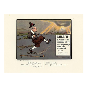 1960s, Golfing Rule 3, Original Vintage Golf Print, Lithograph, England