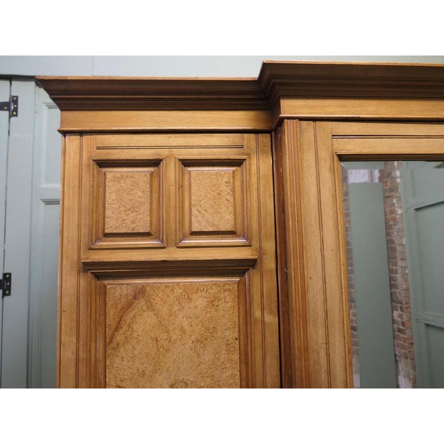 Large Ash Arts & Crafts Triple Break Front Wardrobe Compactum, 1880 For Sale - Image 6 of 8