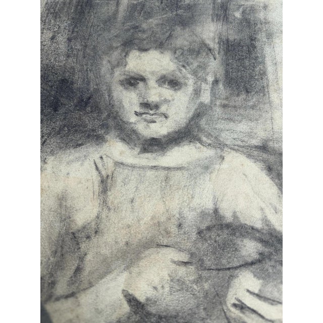 1990s Heinrich Pforr, Siblings, 1903, Charcoal on Paper For Sale - Image 5 of 13