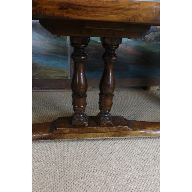 Wood Oak Dining Table, 1940s For Sale - Image 7 of 13