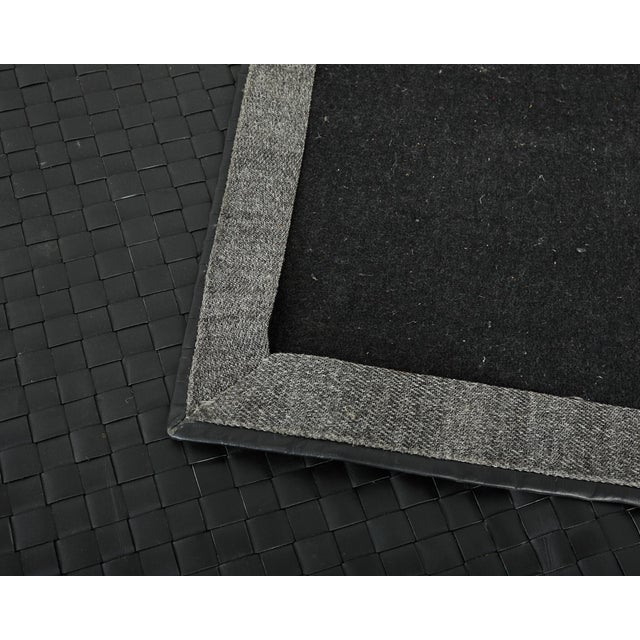 Palace Size Modern Woven Leather Strap Area Rug Carpet For Sale - Image 12 of 12