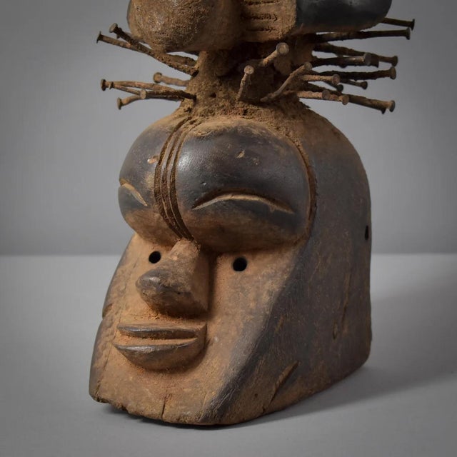 Early 20th Century Ejagham Eket Power Fetish Headdress Nigeria For Sale - Image 4 of 11