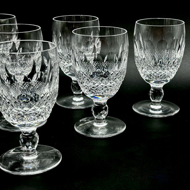 1960s Waterford Crystal Colleen Short Stemmed Wine Glass Goblets, 1960s, Set of 6 For Sale - Image 5 of 13