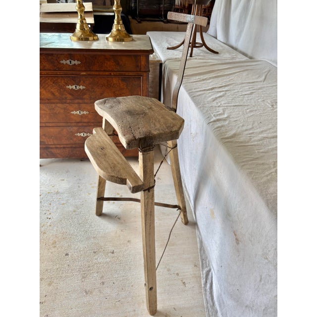 Late 19th Century Late 19th Century French Wood and Iron Artist Work Chair For Sale - Image 5 of 13