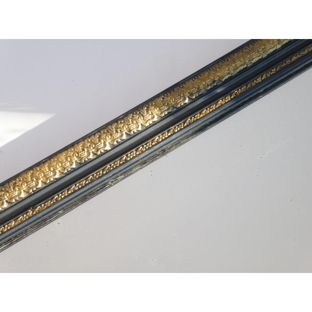 Wood Tall Antique 19th Century Louis Philippe French Mirror in Arched Gilt Wood For Sale - Image 7 of 10