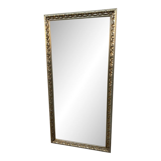 Large Ornate Vintage Beveled Mirror For Sale