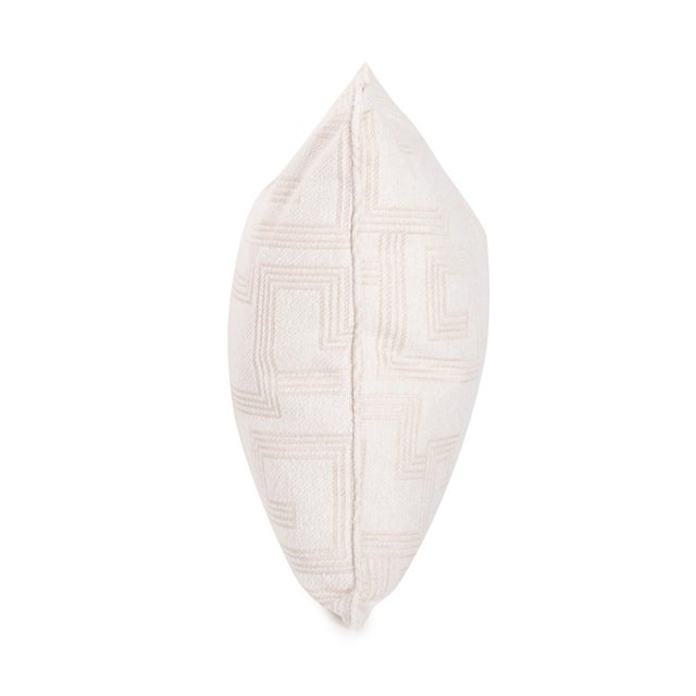 Kenneth Ludwig Chicago Indoor/Outdoor Pillow 24 x 24 Syros Natural For Sale - Image 4 of 11