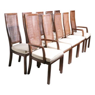 Set of Ten Cane Back Dining Chairs by Henredon C. 1980's For Sale