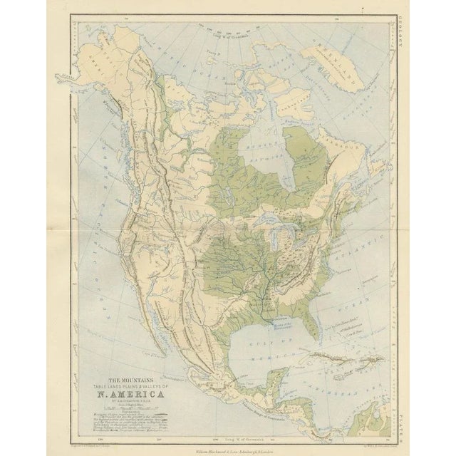 Geological Map of North America by A.K. Johnston, 1852 For Sale - Image 11 of 12