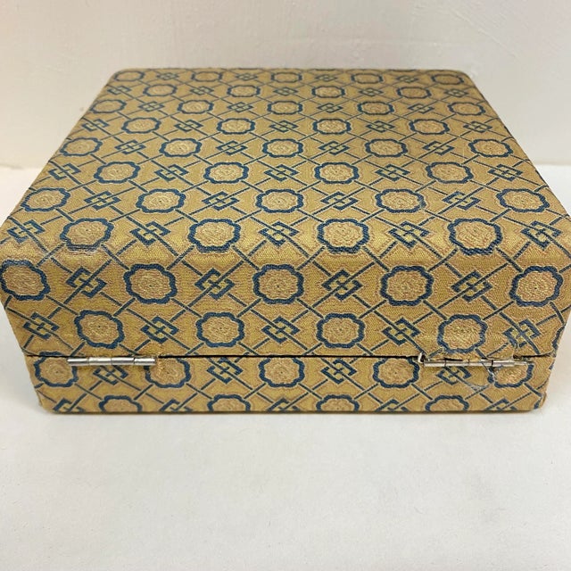 Peking Seven Hexagonal Cloisonné Enameled Trinket Boxes in Original Fabric Box For Sale In Sacramento - Image 6 of 12