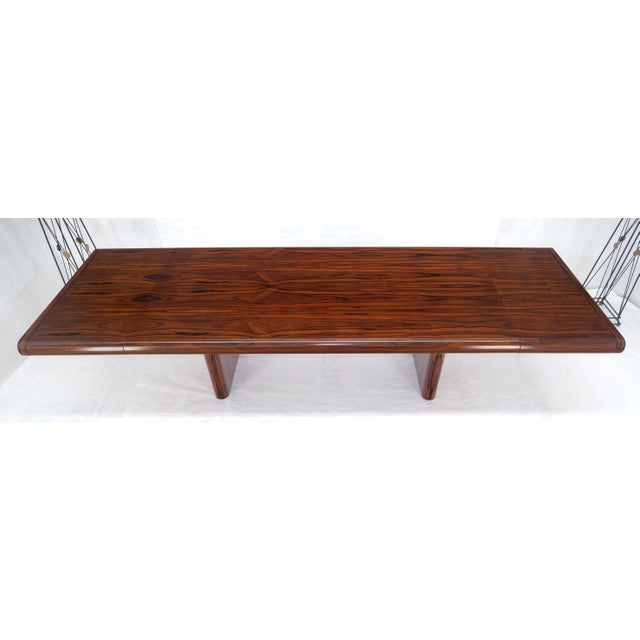 Super Slick Low Profile Rosewood Mid Century Modern Dining Table 2x20” Leaves For Sale - Image 11 of 18