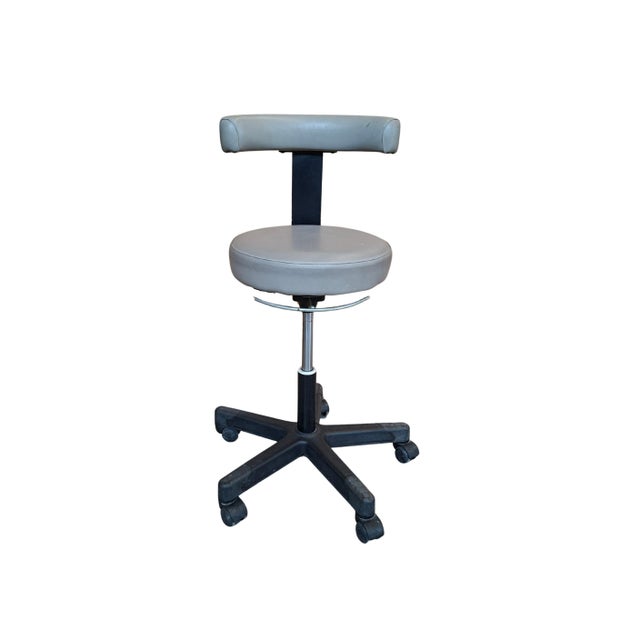 Gray Vintage Professional Medical Stool, 1980s For Sale - Image 8 of 8