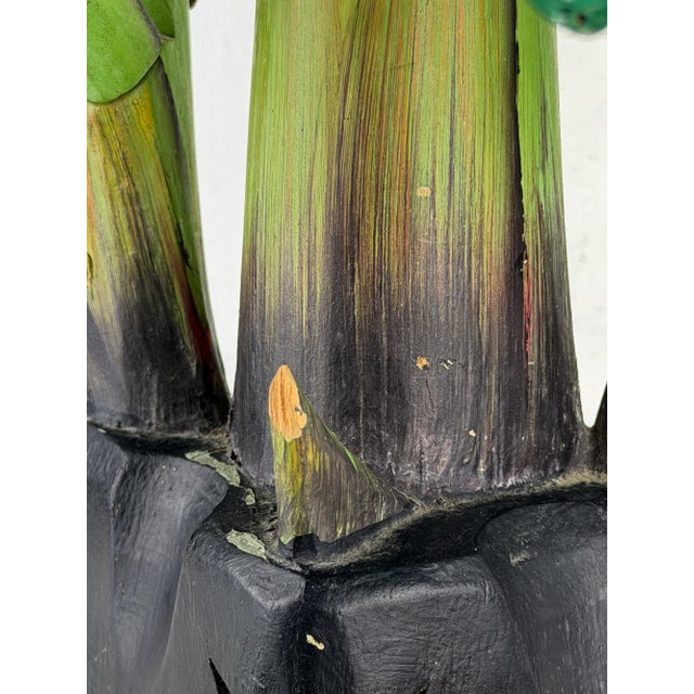 Mid-Century Hand-Carved Wooden Banana Tree Sculpture, South America, 1950s For Sale - Image 16 of 18
