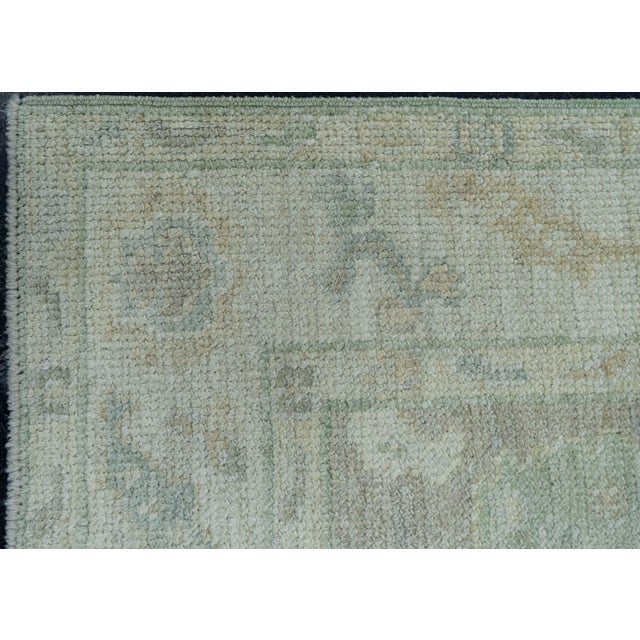 Turkish Oushak Rug 2'6" x 10'1" #19416 For Sale - Image 4 of 8