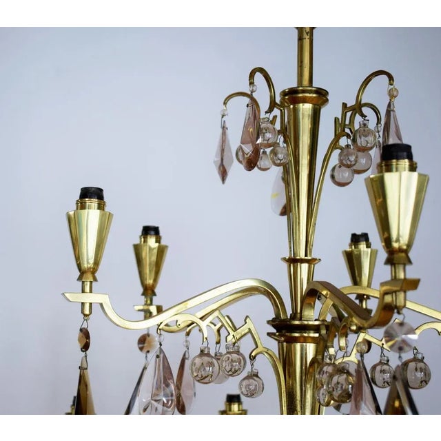 Art Deco Chandelier from Maison Baguès, 1940s For Sale - Image 12 of 13