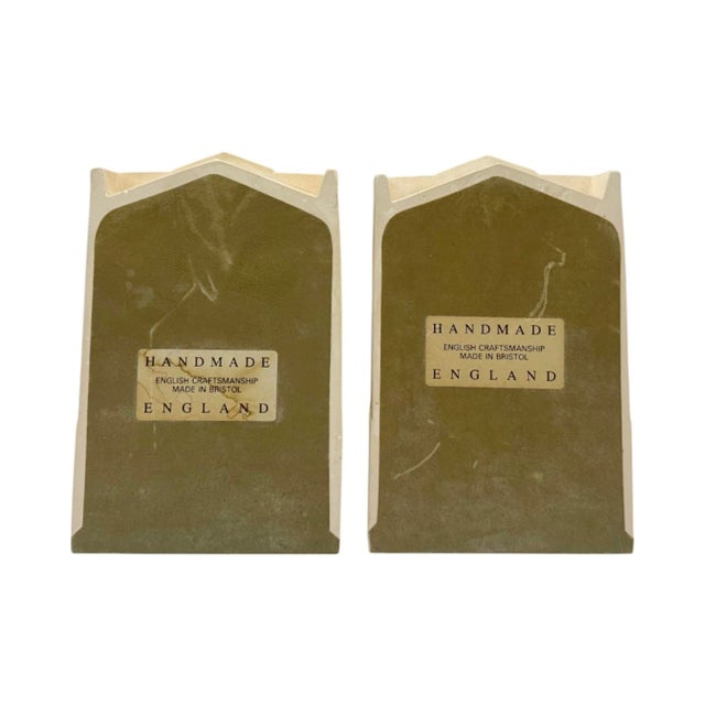 Ivory Pair Vintage Timothy Richards Lichfield House Architectural Bookends For Sale - Image 8 of 9