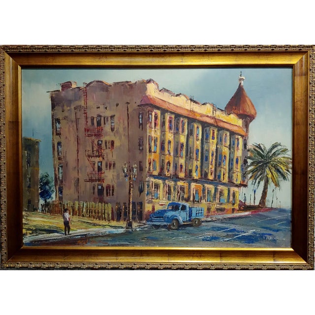 Ben Abril - The Minnewaska Hotel ,Bunker Hills, LA -Oil painting oil painting on canvas -Signed - Depicting the legendary...