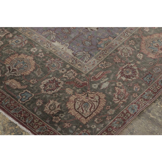 2010s Rug & Kilim’s Agra-Inspired Rug, Floral Trellis on Midnight Purple Field For Sale - Image 5 of 7