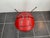Metal Red Lounge Chair in Vinyl, 1980 For Sale - Image 7 of 9