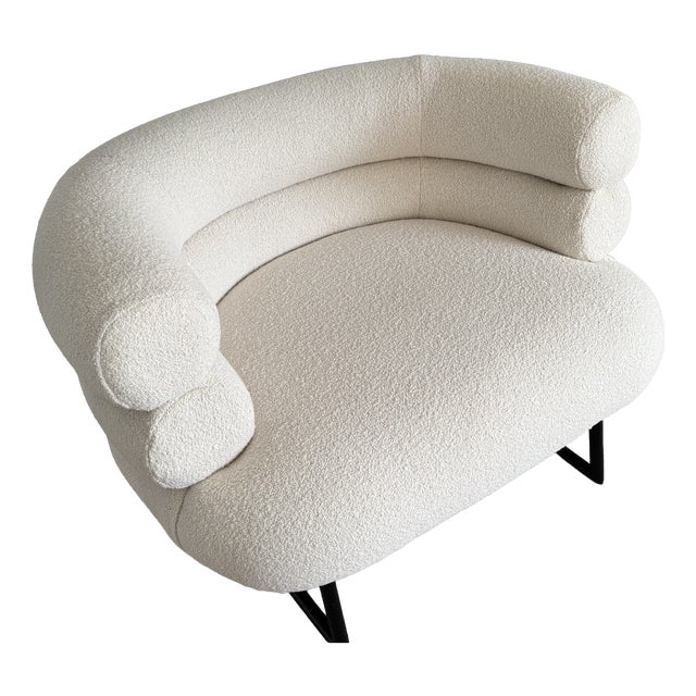 Bibendum Style Armchair in Wool Bouclé, 2009 For Sale