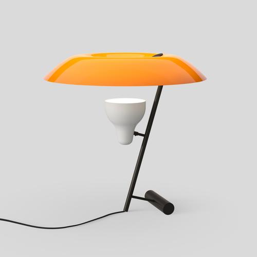 Model 548 Lamp in Burnished Brass with Orange Diffuser by Gino Sarfatti for Astep For Sale - Image 12 of 13