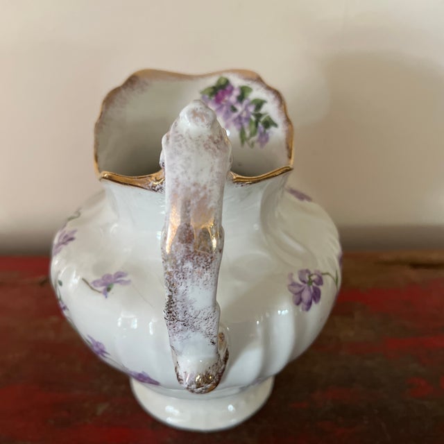 Antique Floral Patterned Lamberton Works Pitcher For Sale - Image 4 of 11