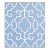 Sample - The House of Scalamandré Ming Fretwork Fabric, Delft For Sale