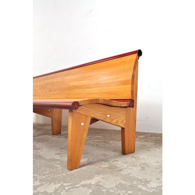 Vintage School Bench, 1950s For Sale - Image 4 of 9