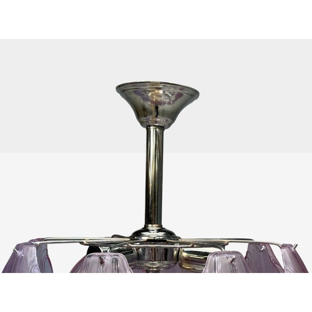 Purple Mid-Century Modern, Purple Shell Motif Murano Glass, Pendant Light, 1960s For Sale - Image 8 of 8