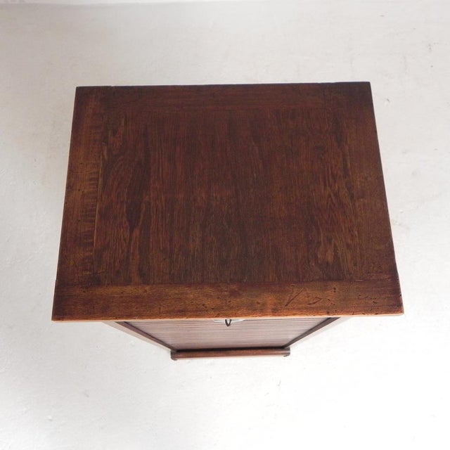 Oak Roller Shutter Cabinet with Shutter, 1930s For Sale - Image 14 of 18
