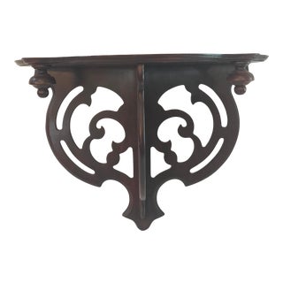 Vintage Mahogany Wall Shelf For Sale
