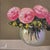 Pink Roses Oil Painting by Vivek Mandalia For Sale