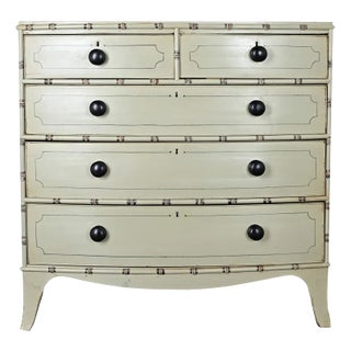 English 19th Century Bow Front Painted Chest For Sale