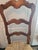 Wood 2 Vintage French Provincial Ladder Back Walnut Rush Seat Chairs For Sale - Image 7 of 13