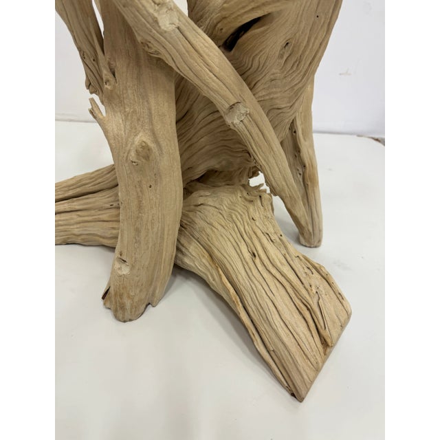 Vintage Coastal Driftwood Side Table For Sale - Image 4 of 12